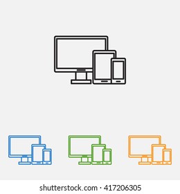 Line icon-  devices
