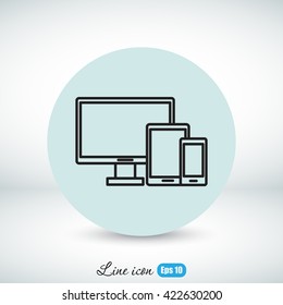 Line icon-  devices