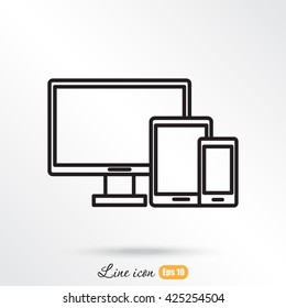 Line icon-  devices