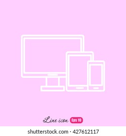 Line icon-  devices
