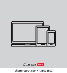 Line icon-  devices