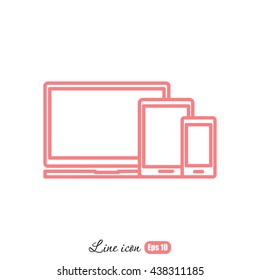Line icon-  devices