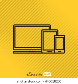 Line icon-  devices