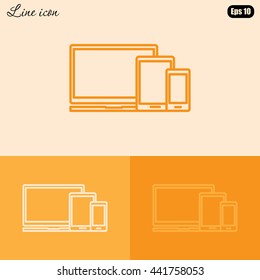 Line icon-  devices