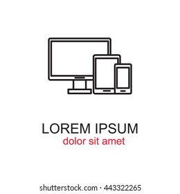 Line icon-  devices