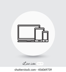 Line icon-  devices