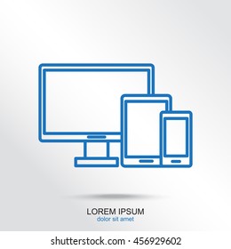 Line icon-  devices