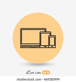 Line icon-  devices