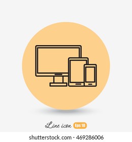 Line icon-  devices