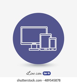 Line icon-  devices
