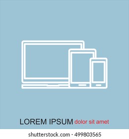 Line icon-  devices