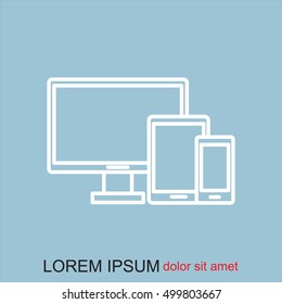 Line icon-  devices