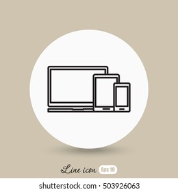 Line icon-  devices