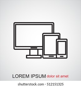 Line icon-  devices