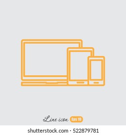 Line icon-  devices