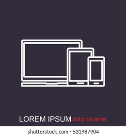 Line icon-  devices