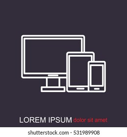 Line icon-  devices