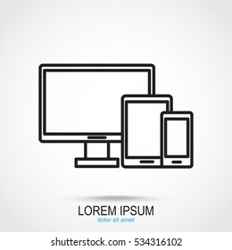 Line icon-  devices