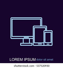 Line icon-  devices
