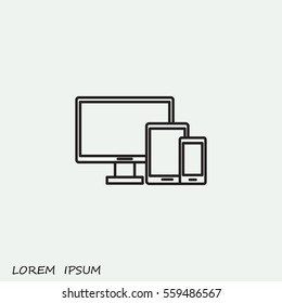 Line icon-  devices