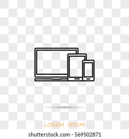 Line icon-  devices