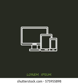 Line icon-  devices