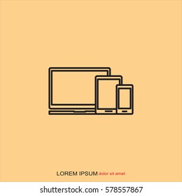 Line icon-  devices
