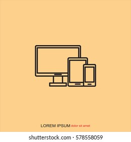 Line icon-  devices