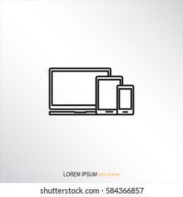 Line icon-  devices