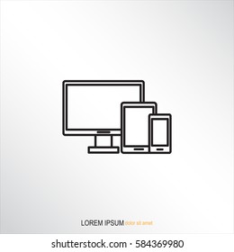 Line icon-  devices