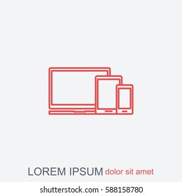 Line icon-  devices