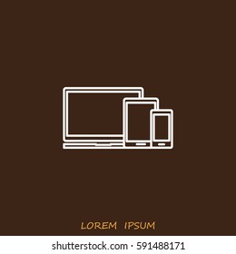 Line icon-  devices