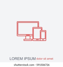 Line icon-  devices
