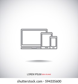Line icon-  devices