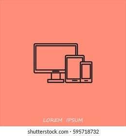 Line icon-  devices