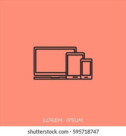 Line icon-  devices