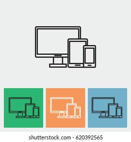 Line icon-  devices