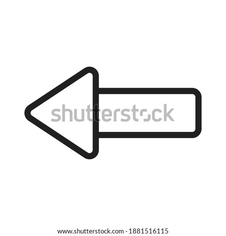 line icon directions for the left arrow