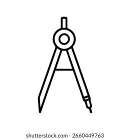 Vector de la brújula de los divisores del icono de línea sobre fondo blanco
Icono de línea de Vector sobre fondo blanco