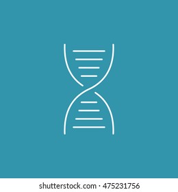 Line icon of DNA.