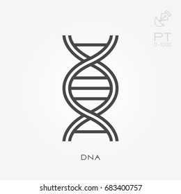 Line icon DNA
