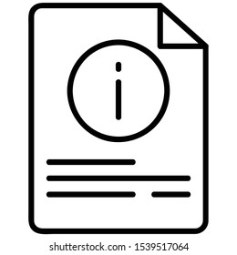 A line icon for document