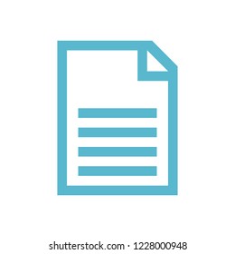 Line icon document isolated on white background. Vector illustration.