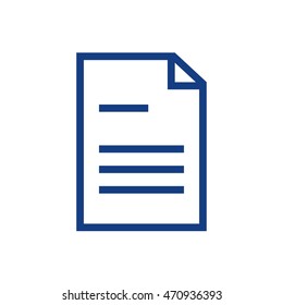 Line icon document. Vector illustration.