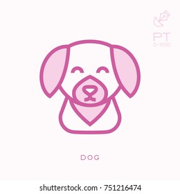 Line icon dog