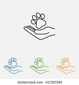 Line icon- dog adoption