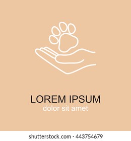 Line icon- dog adoption