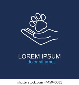 Line icon- dog adoption