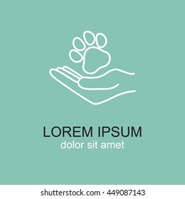 Line icon- dog adoption
