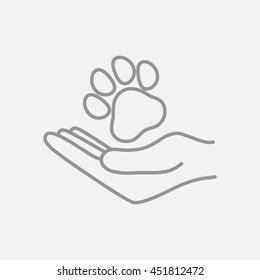 Line icon- dog adoption